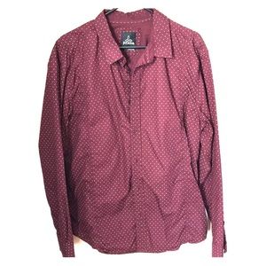 Prana casual long sleeve geometric button down